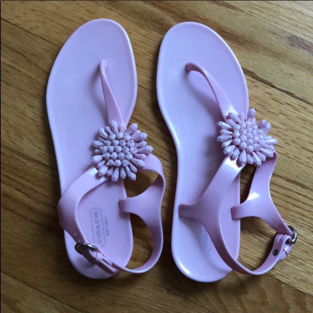 NEW COACH JELLY SANDALS WOMENS 9 Pastel Purple